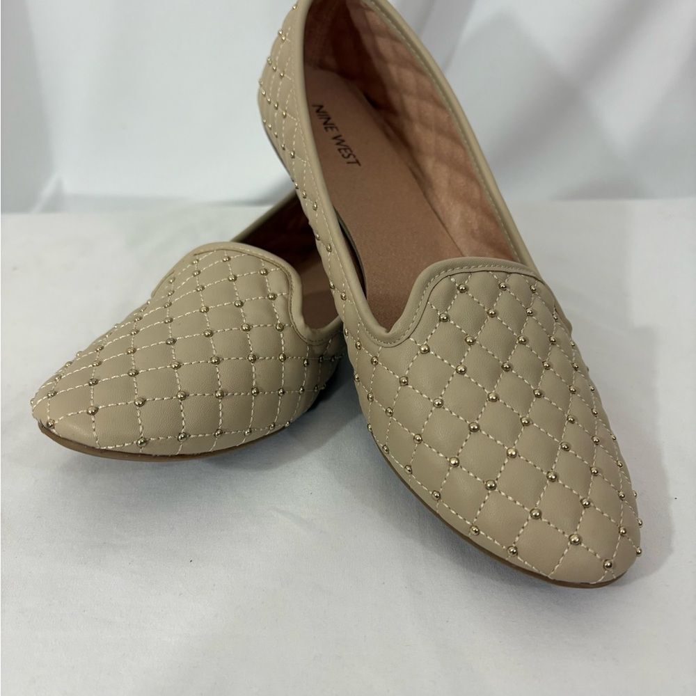 Nine West Taupe Quilted Women's Flats